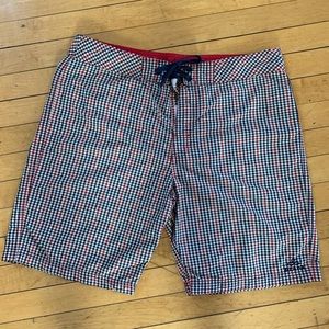 PRANA board shorts plaid size 32